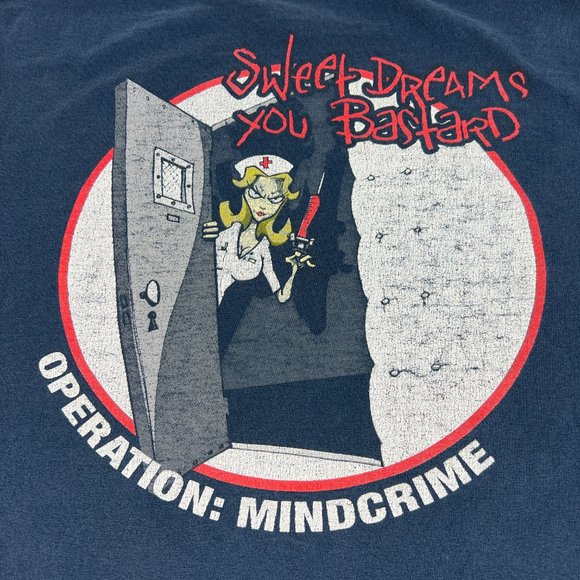 Y2K Queensryche Mindcrime 2 Shirt Extra Large Black Faded Thrashed Anti Jab Tee - Picture 13 of 16